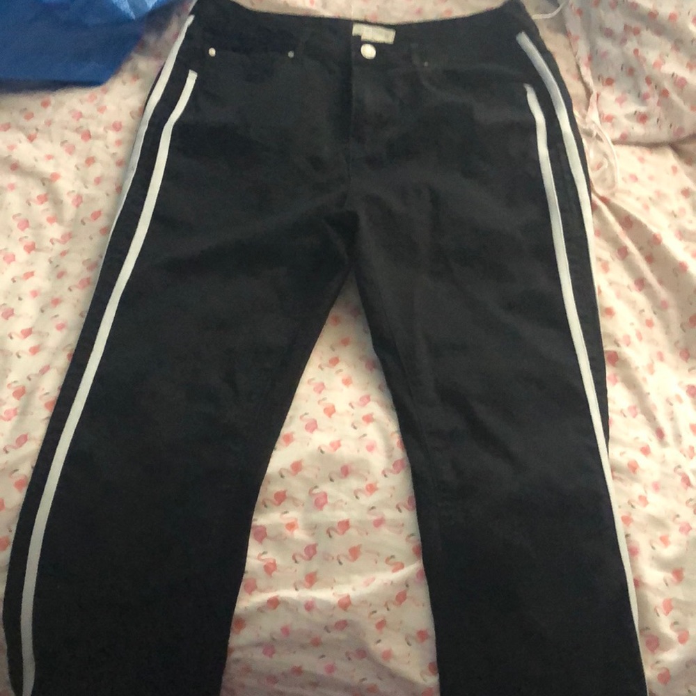 Sky and Sparrow Black Jeans with stripes on side